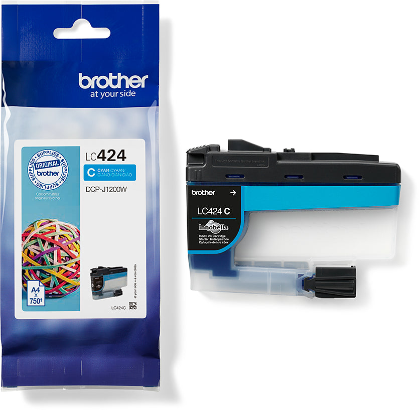BROTHER Cartouche d'encre cyan LC-424C DCP-J1200 750 pages
