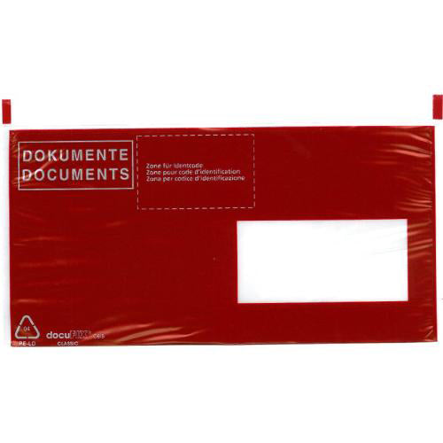 BÜROLINE Pochette courier C6/5 306252 noire/rouge 250 pcs.