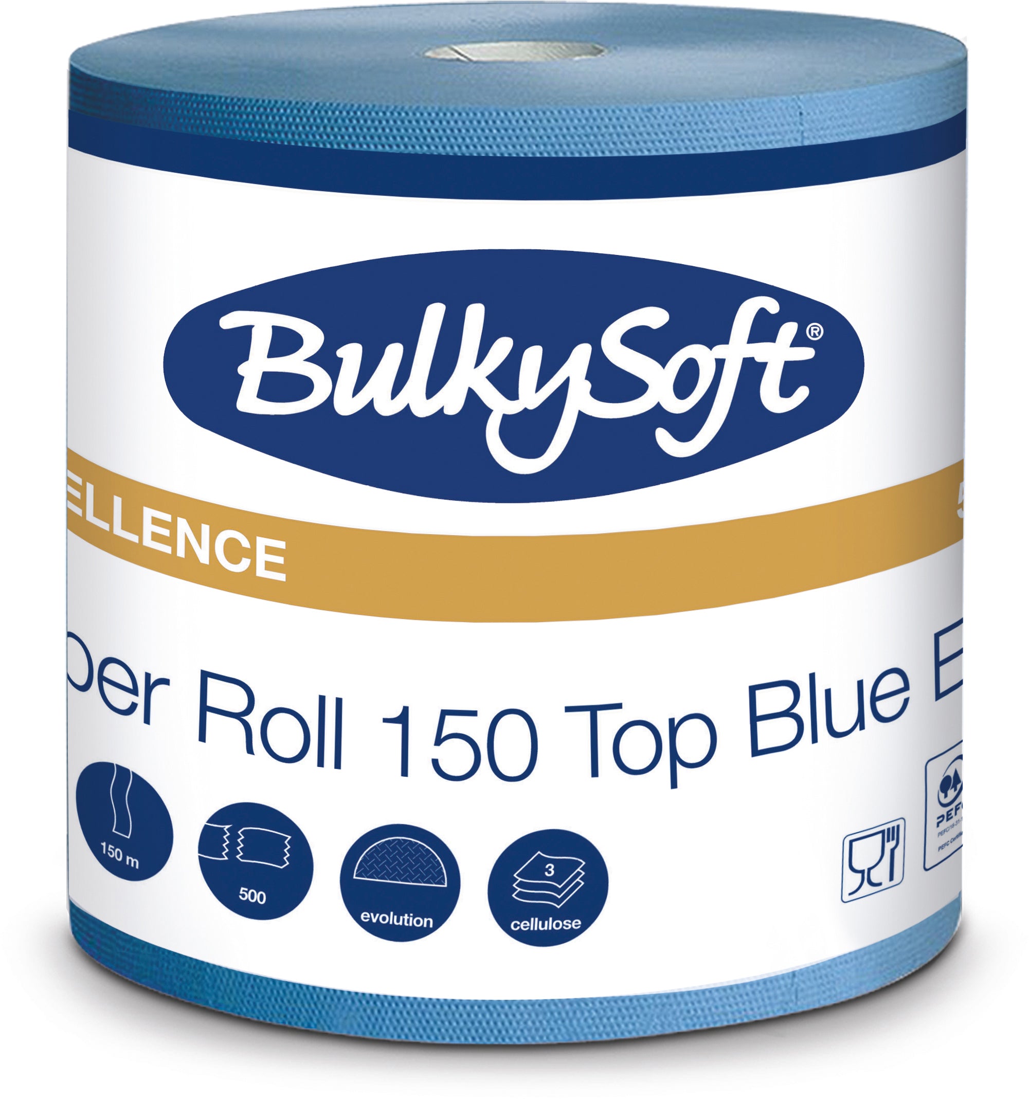 BULKYSOFT Rouleau de chiffons 3x 26x30cm 26259 bleu 2 rouleaux