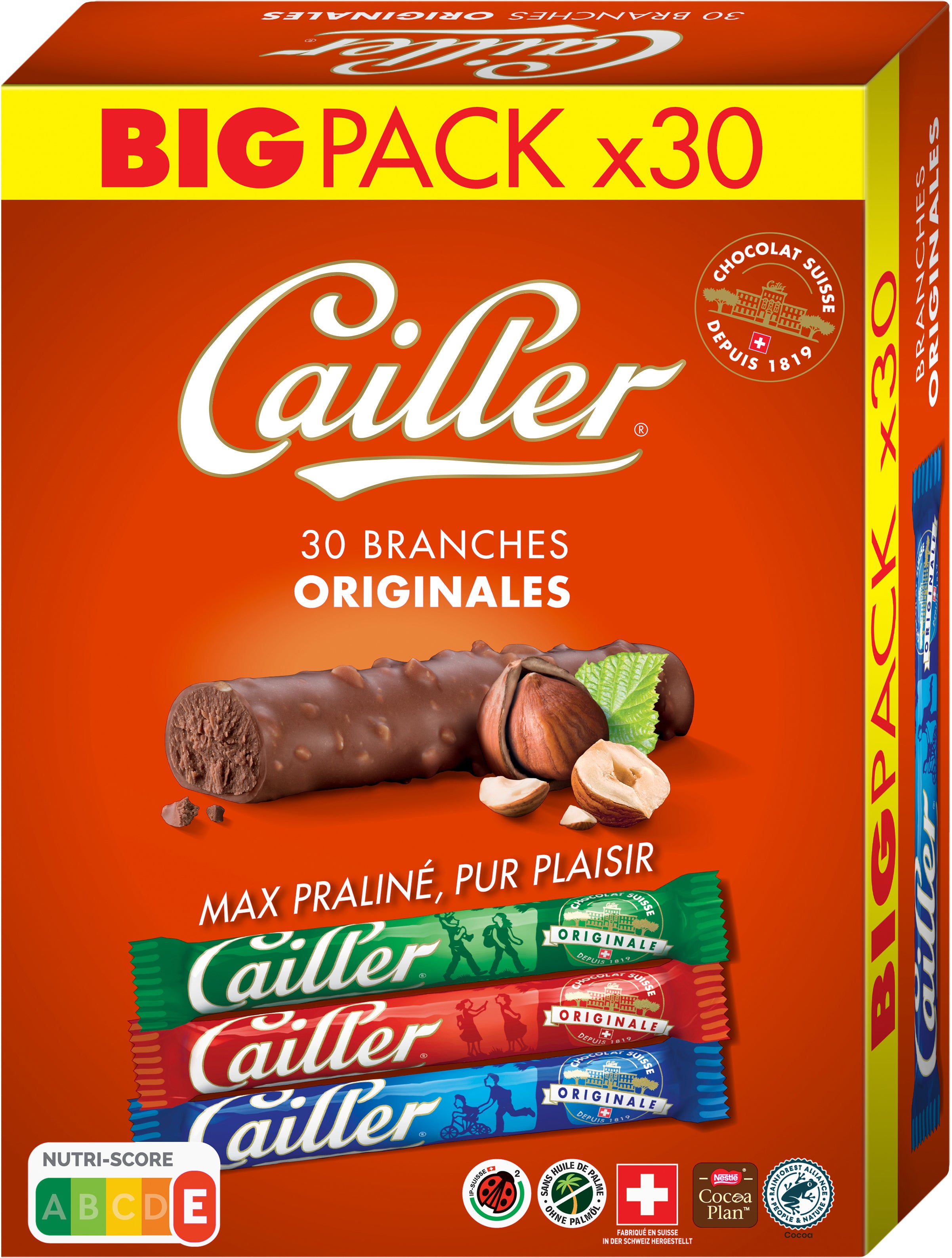 CAILLER Branches Lait 12367870 23g, 30 pcs.