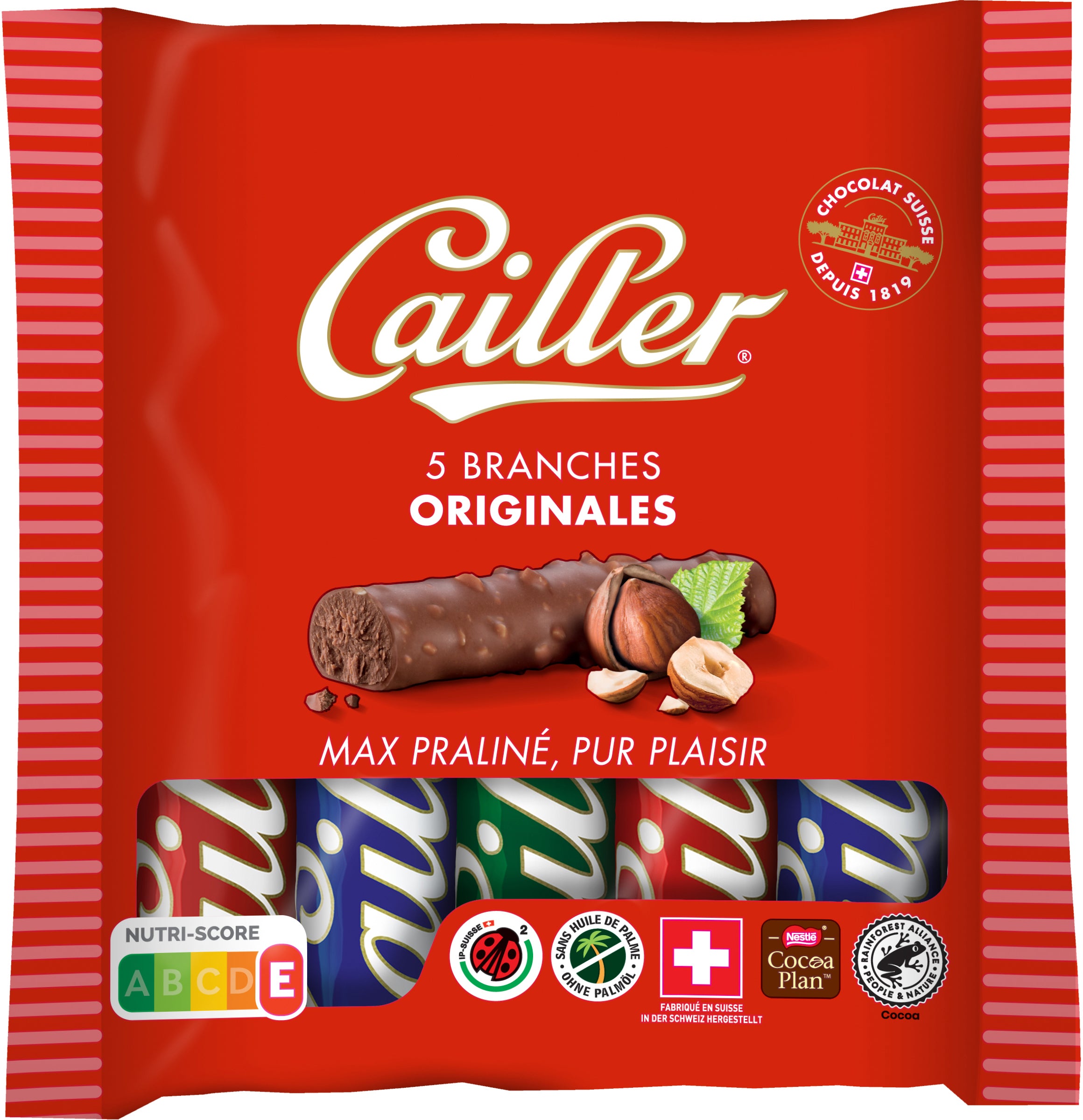 CAILLER Branches Lait 12367916 23g, 5 pcs.