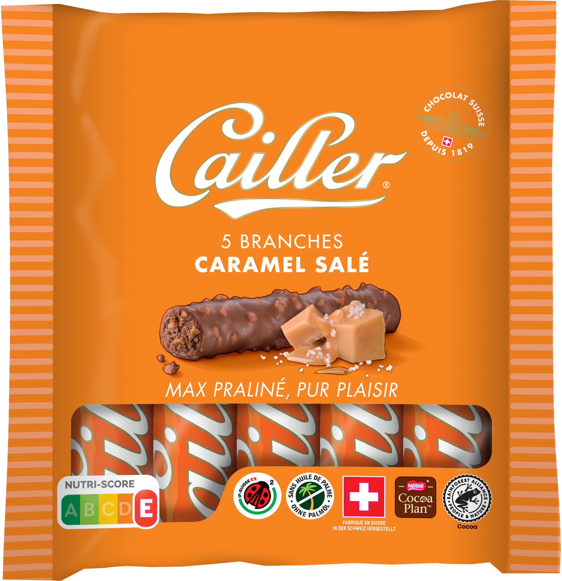 CAILLER Branches Crunchy Caramel 12610808 23g, 5 pcs.