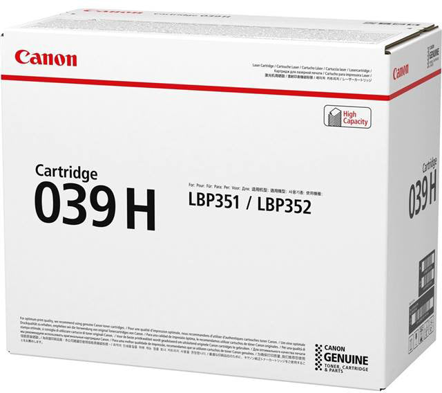 CANON Cartouche toner 039H noir 0288C001 LBP 351x/352x 25'000 pages