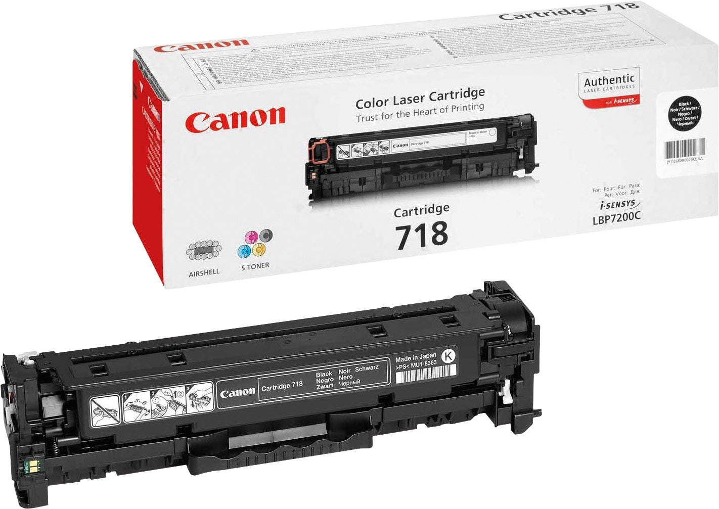 CANON Cartouche toner 718 noir 2662B002 LBP 7200 3400 pages