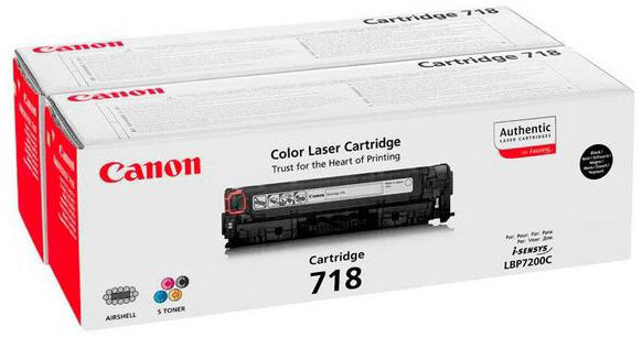 CANON Cartouche toner 718TW noir 2662B005 LBP 7200 2 pcs.