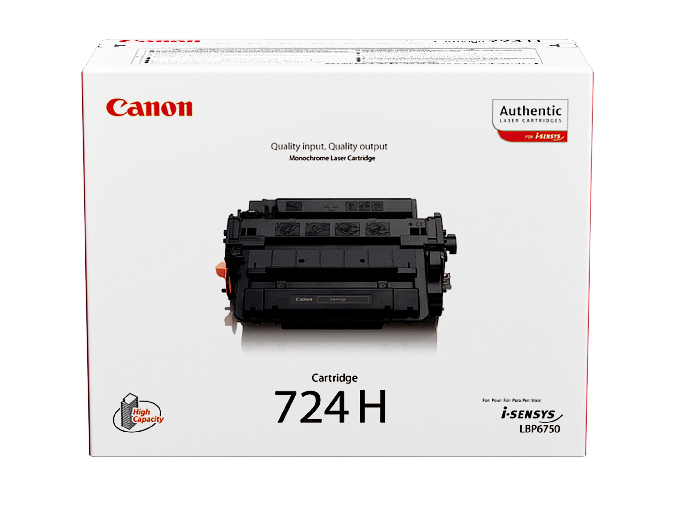 CANON Cartouche toner 724H noir 3482B002 LBP 6750dn 12'500 pages