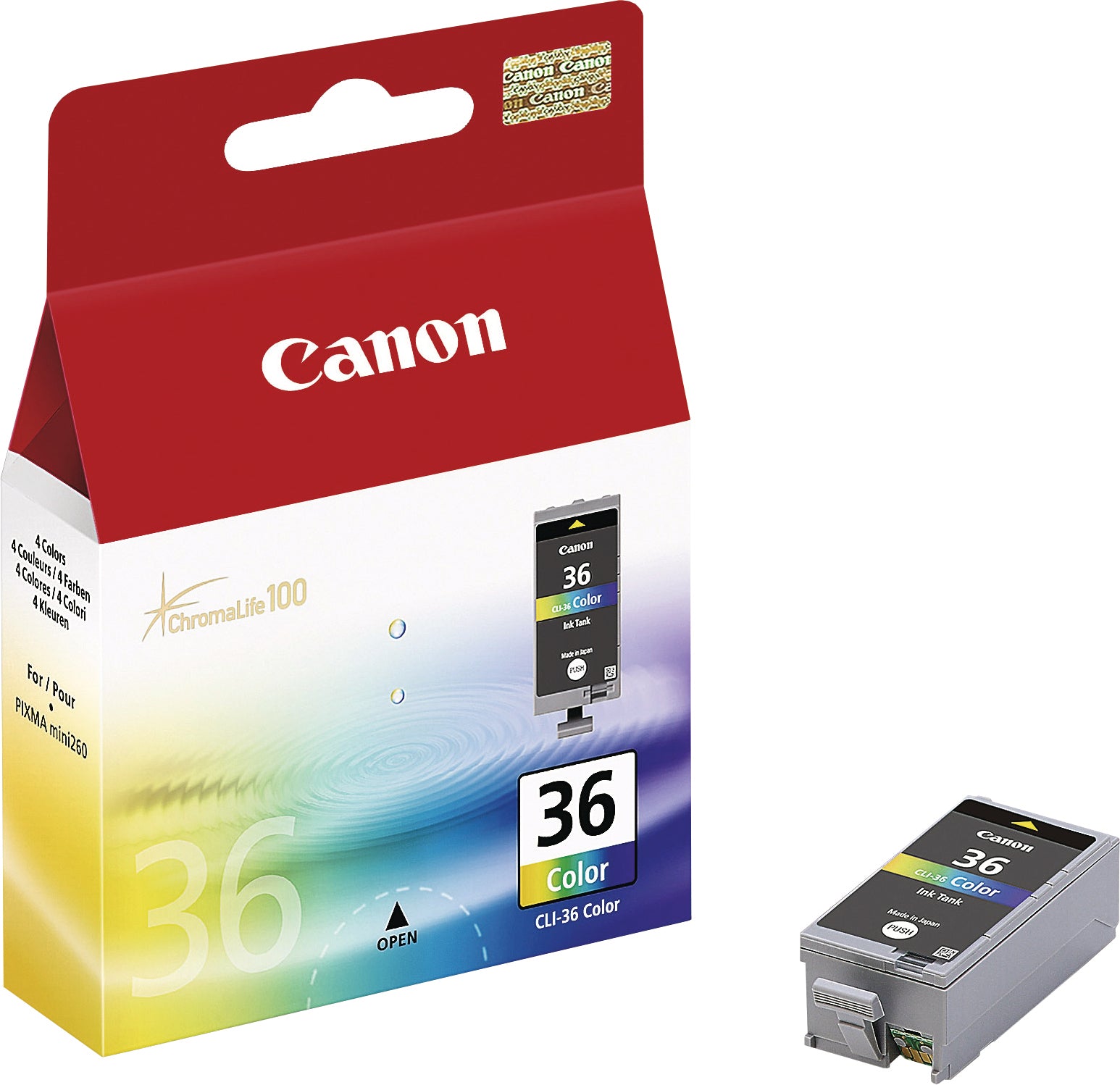CANON Cartouche d'encre color CLI-36 PIXMA mini200 250 pages