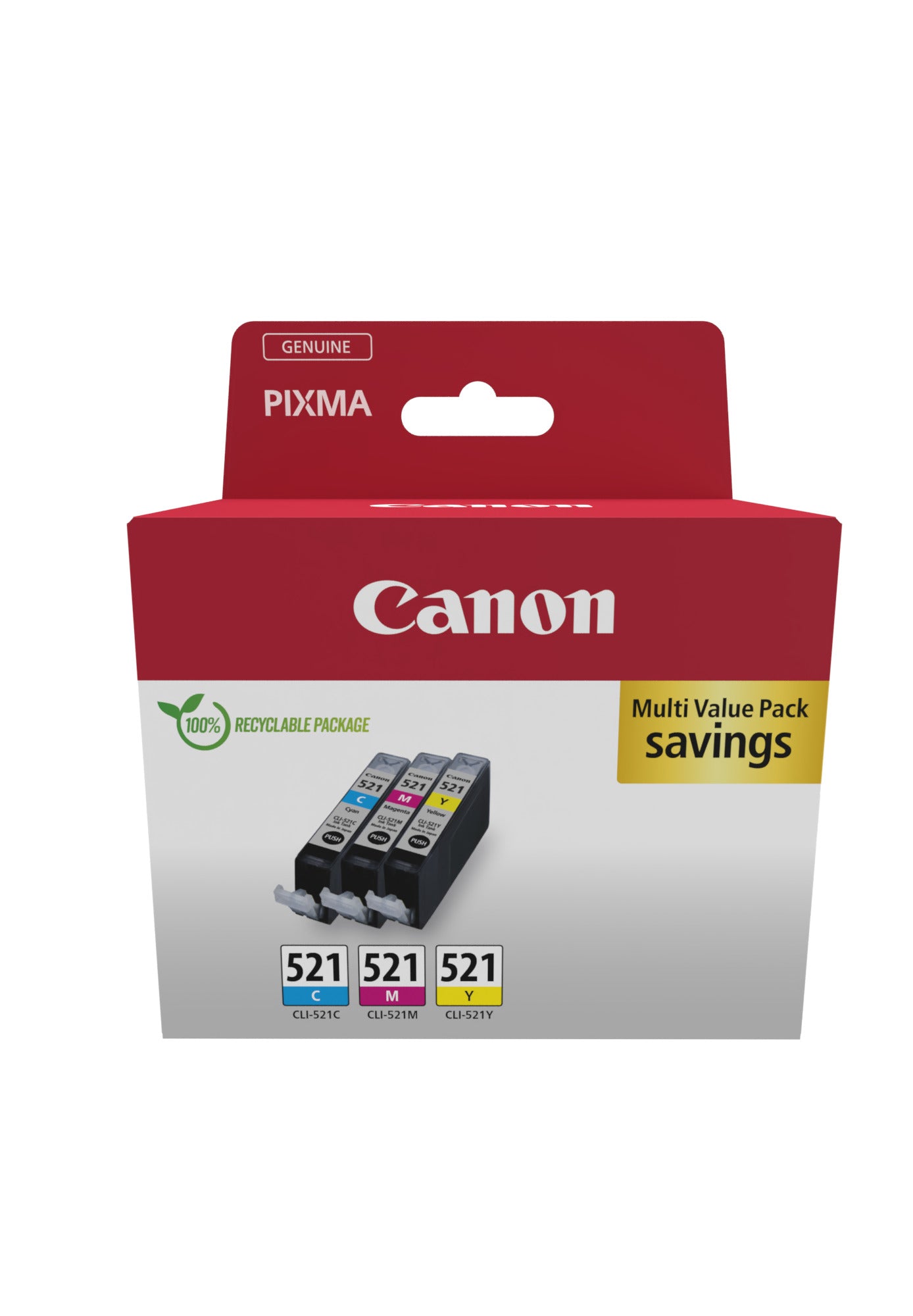 CANON Multipack encre CMY CLI-521Pack PIXMA IP 3600 3x9ml