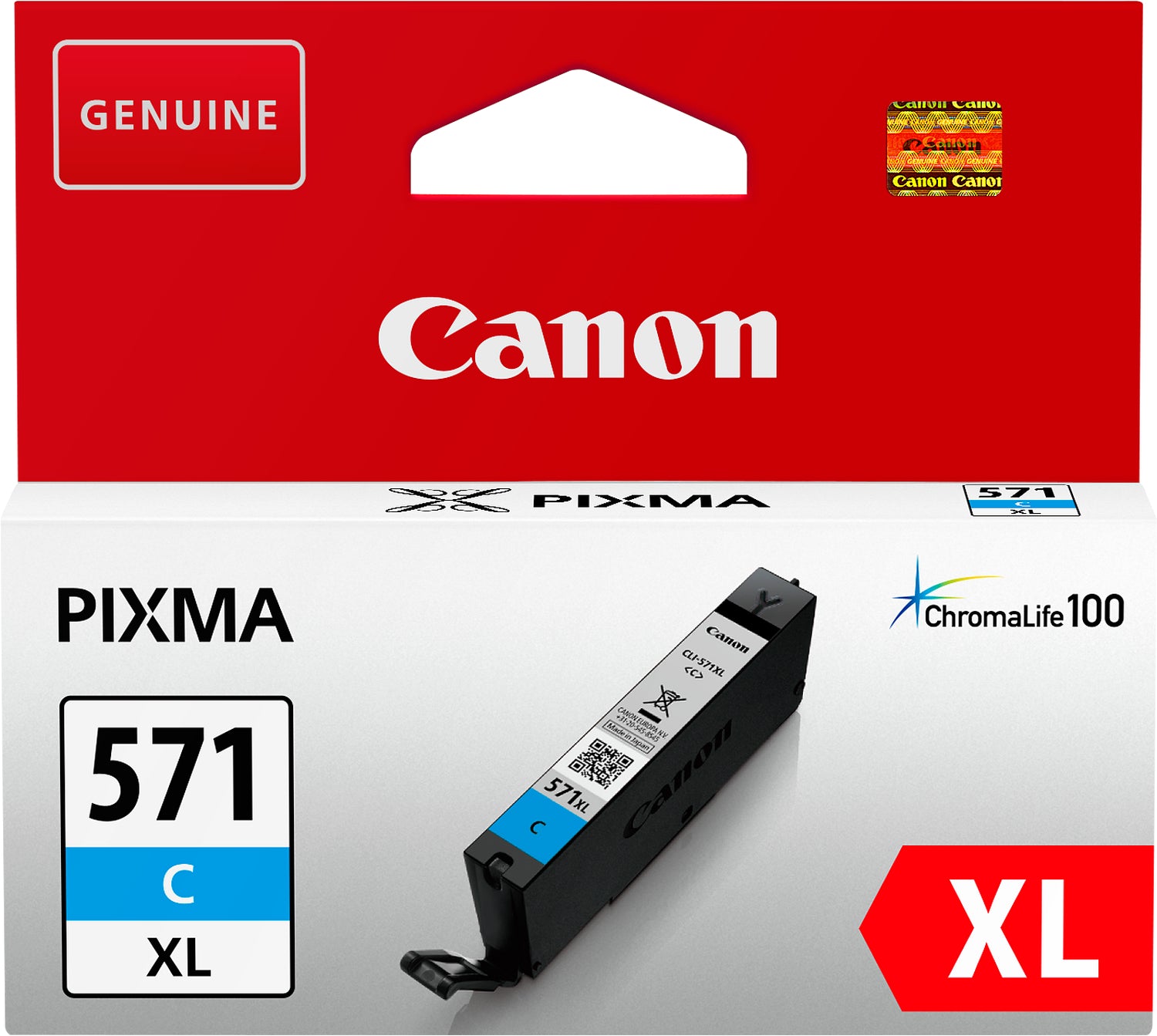 CANON Cartouche d'encre XL cyan CLI-571XLC PIXMA MG5750 11ml