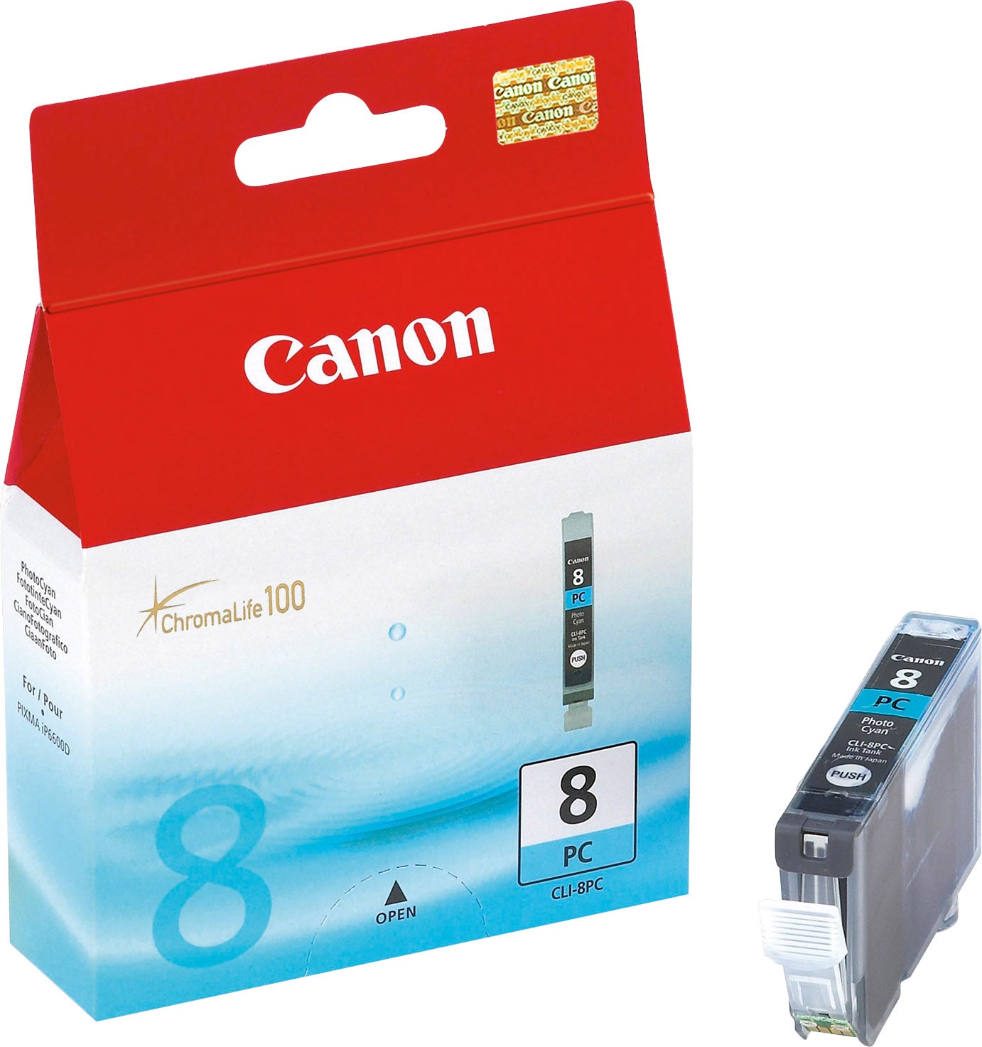CANON Cartouche d'encre photo cyan CLI-8PC PIXMA iP 6600D 13ml