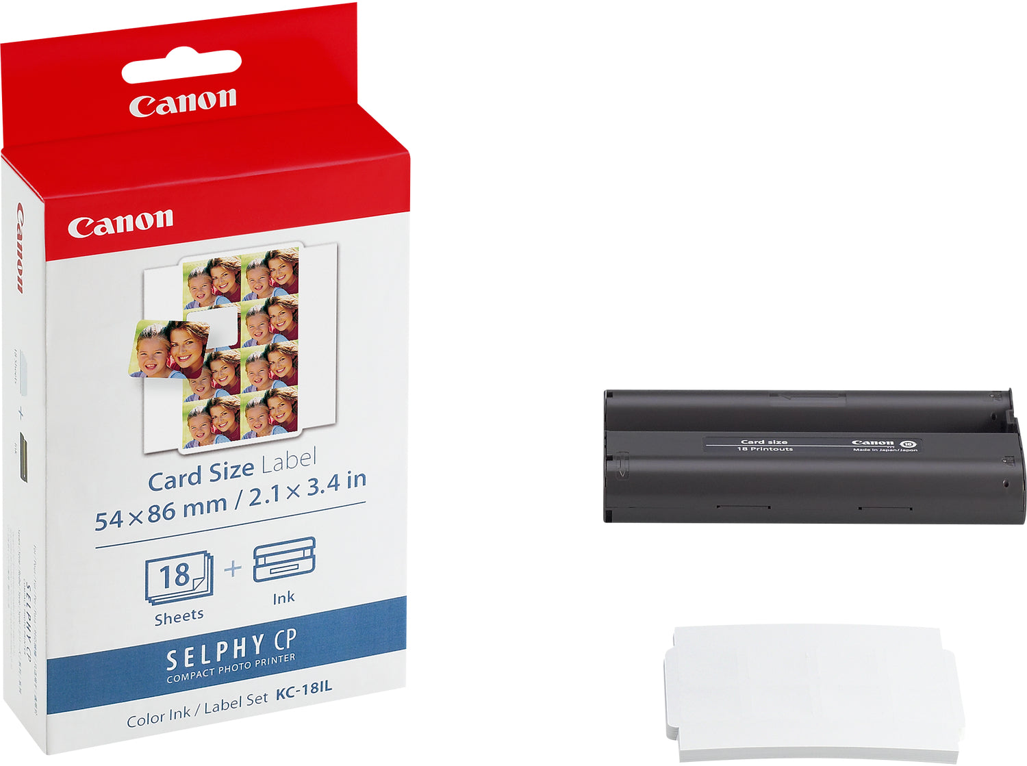 CANON Encre Coul./Etiquett 8,6x5,4cm KC18IL CP 100 (Mini-St.) 18 feuilles