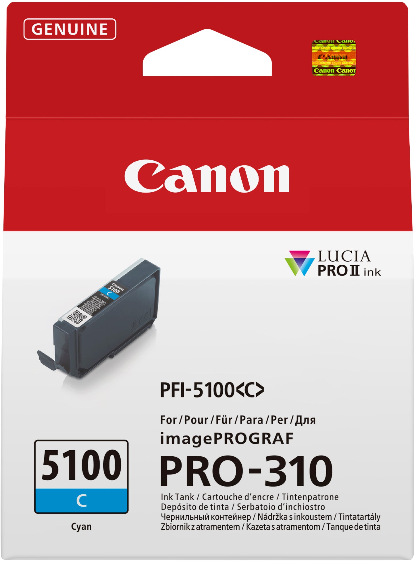 CANON Cartouche d'encre cyan PFI-5100C iPF PRO-310 14ml