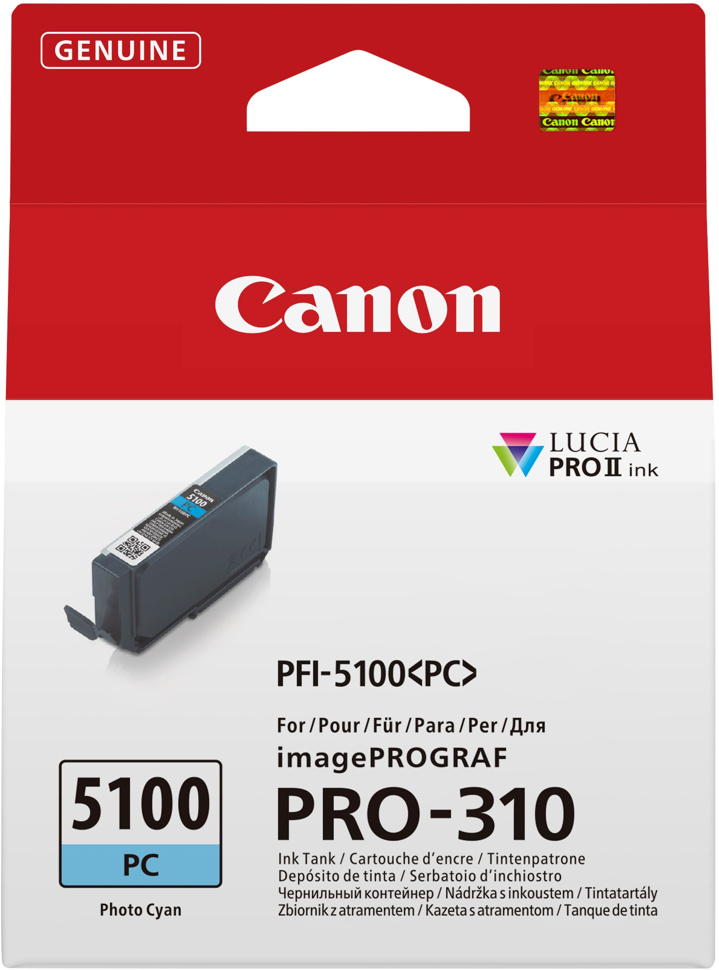 CANON Cartouche d'encre photo cyan PFI-5100PC iPF PRO-310 14ml