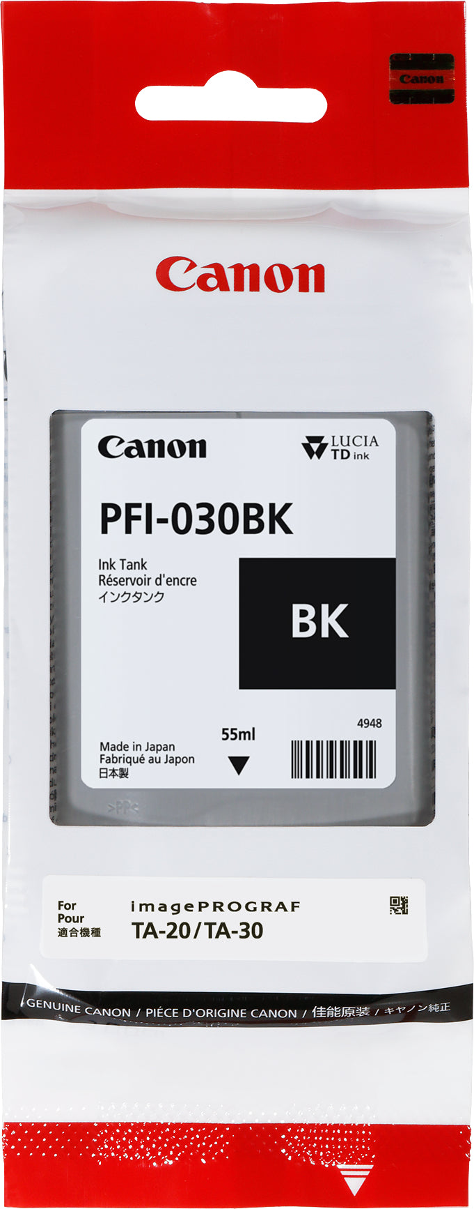 CANON Cartouche d'encre noir PFI030BK iPF TX-20 55ml