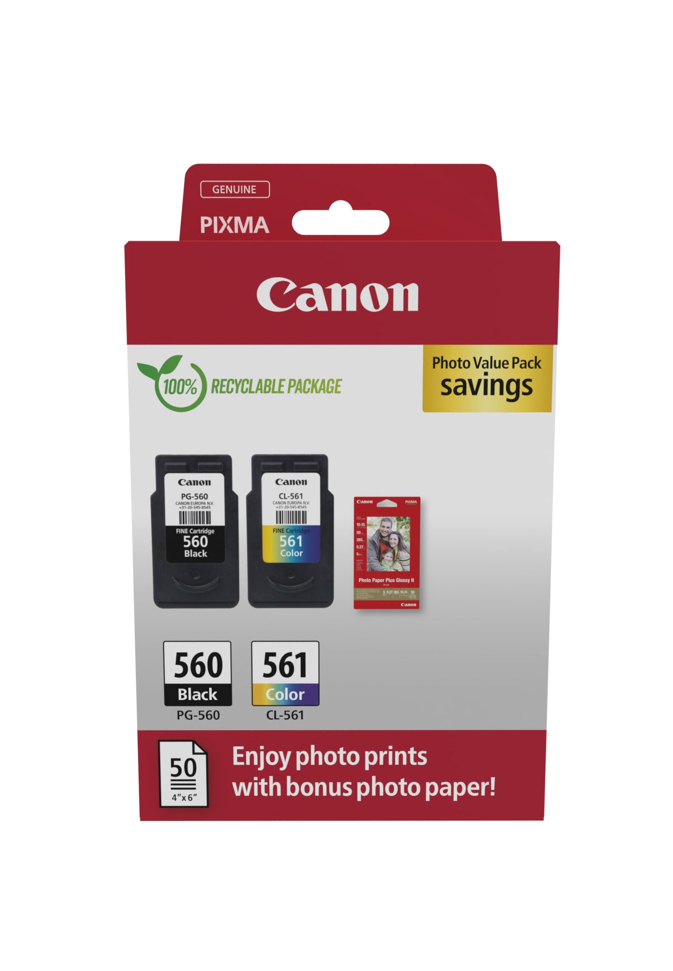CANON Photo Value Pack noir/color PGCL560/1 PIXMA TS5350 7.5/8.3ml