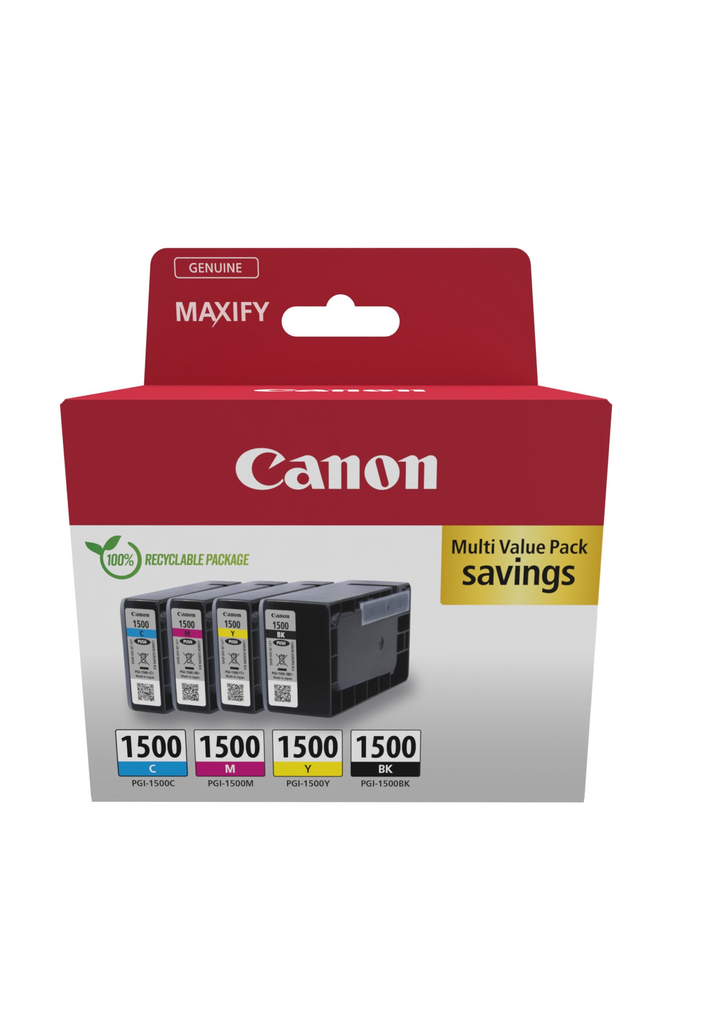 CANON Multipack encre BKCMY PGI-1500 MAXIFY MB2050/MB2350 25.9ml