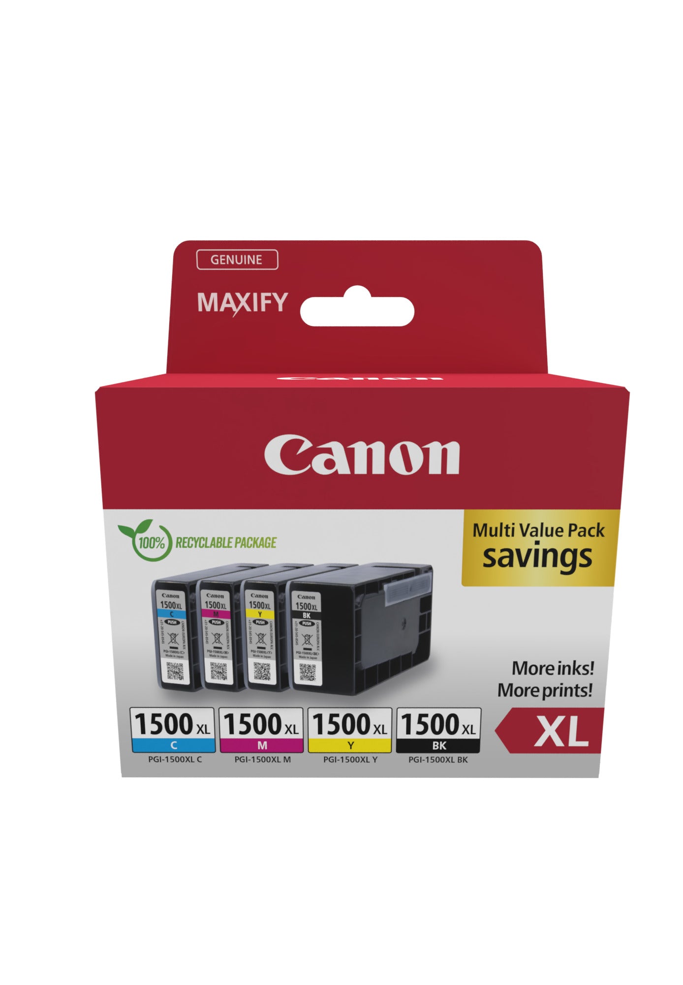 CANON Multipack encre XL BKCMY PGI-1500XL MAXIFY MB2050/MB2350 70.7ml