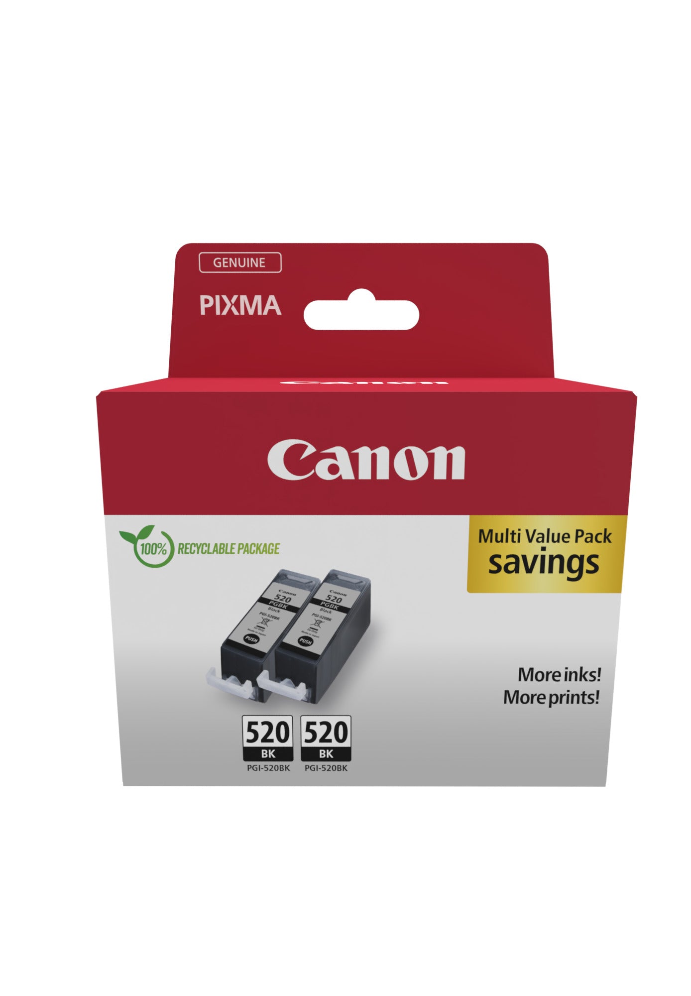 CANON Twin Pack encre noir PGI-520BKT iP 3600 2x19ml