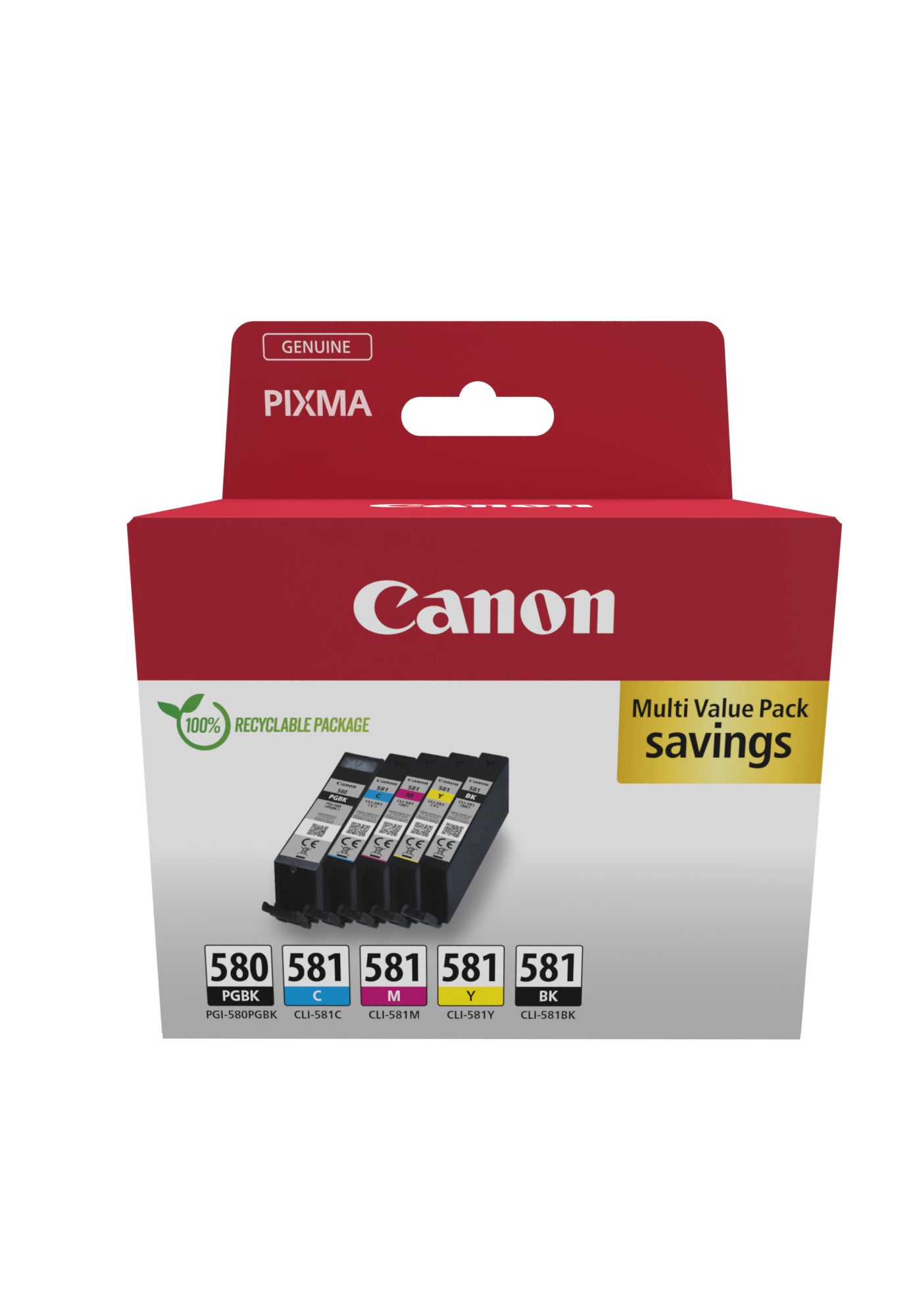 CANON Multipack encre PGBKCMYBK PGI-580/1 Pixma TR7550 1x11.2ml/4x5.6ml