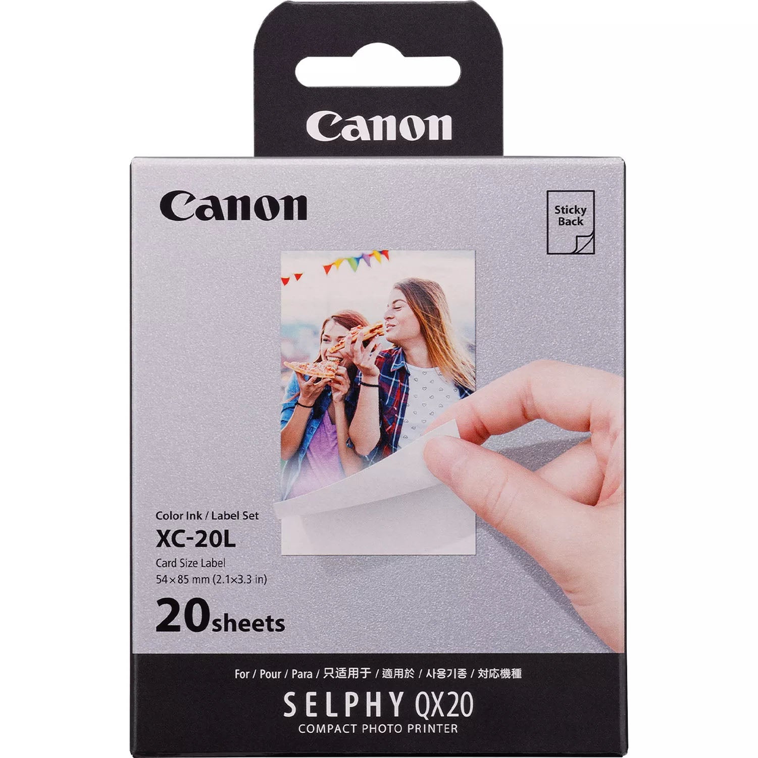 CANON Encre Coul./Etiquett 54x85mm XC-20L Selphy QX20 20 feuilles