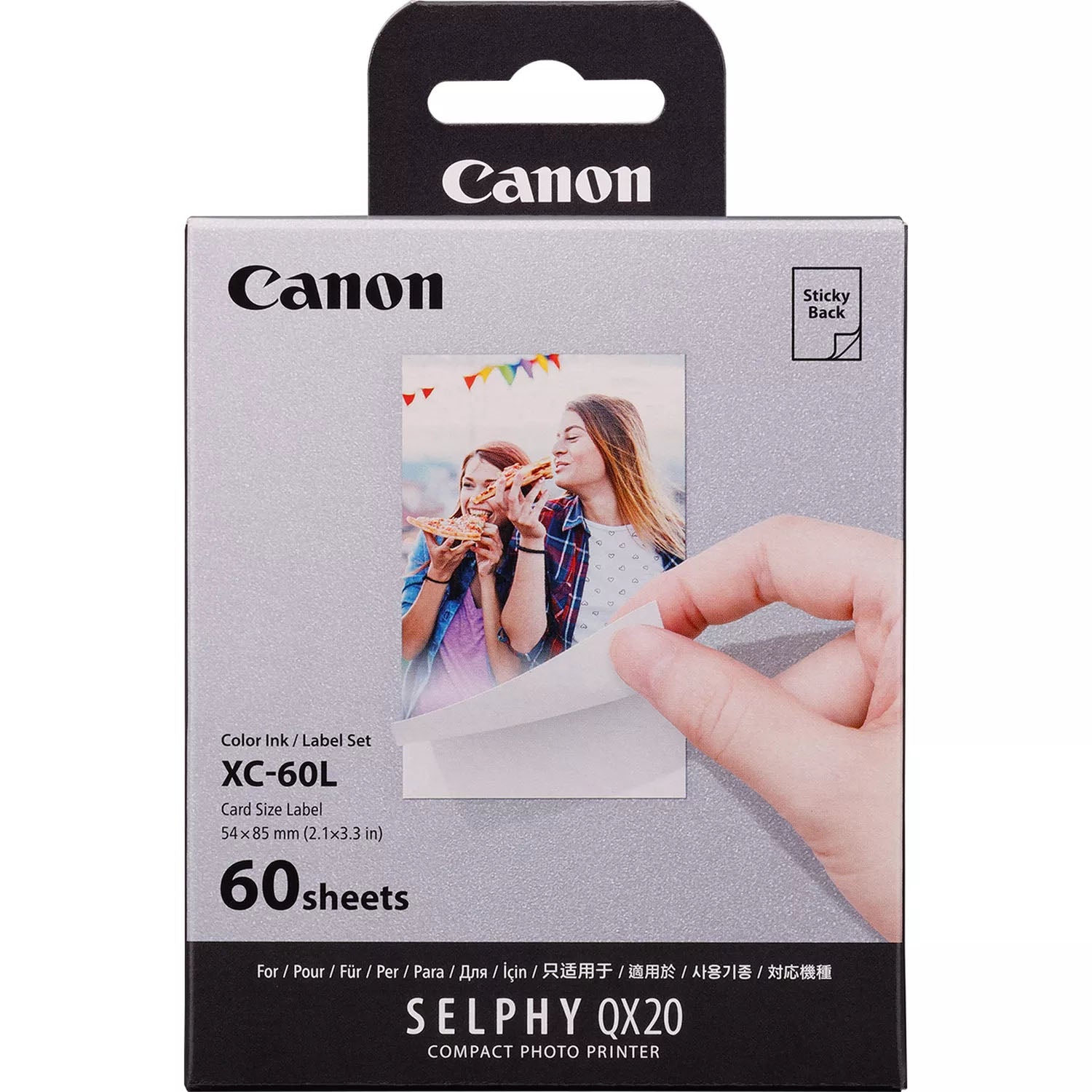 CANON Encre Coul./Etiquett 54x85mm XC-60L Selphy QX20 60 feuilles