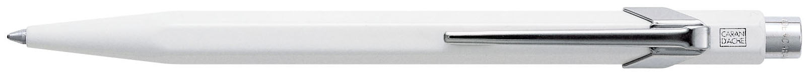 CARAN D'ACHE Stylo à bille 849 Metall 849.001 blanc, refill., écriture bleu