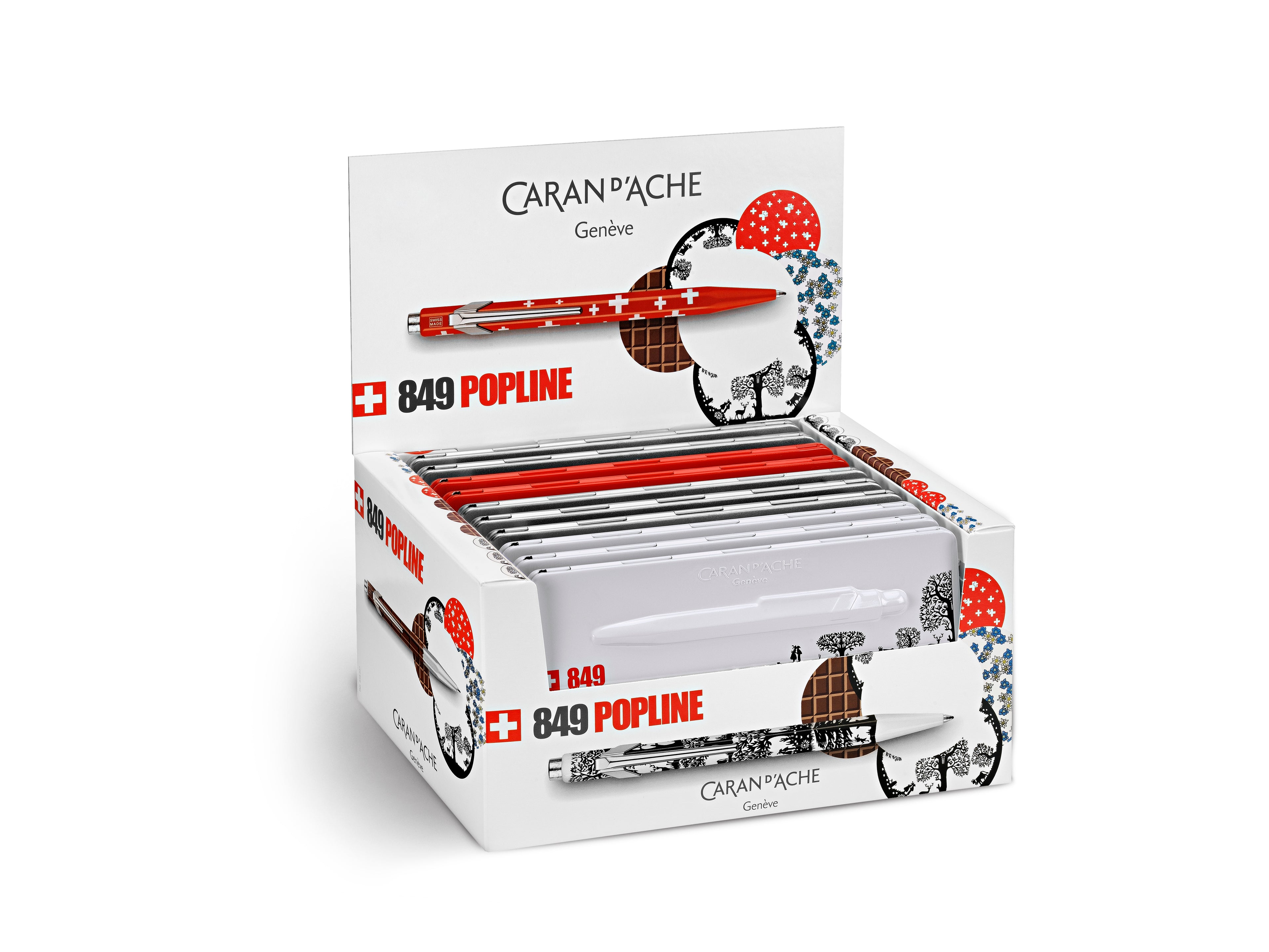 CARAN D'ACHE Display 849 Popline 849.557 totally Swiss 10 pcs.