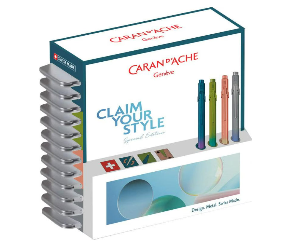 CARAN D'ACHE Stylo à bille 849 Display 849.601 Claim your Style 12 pièces