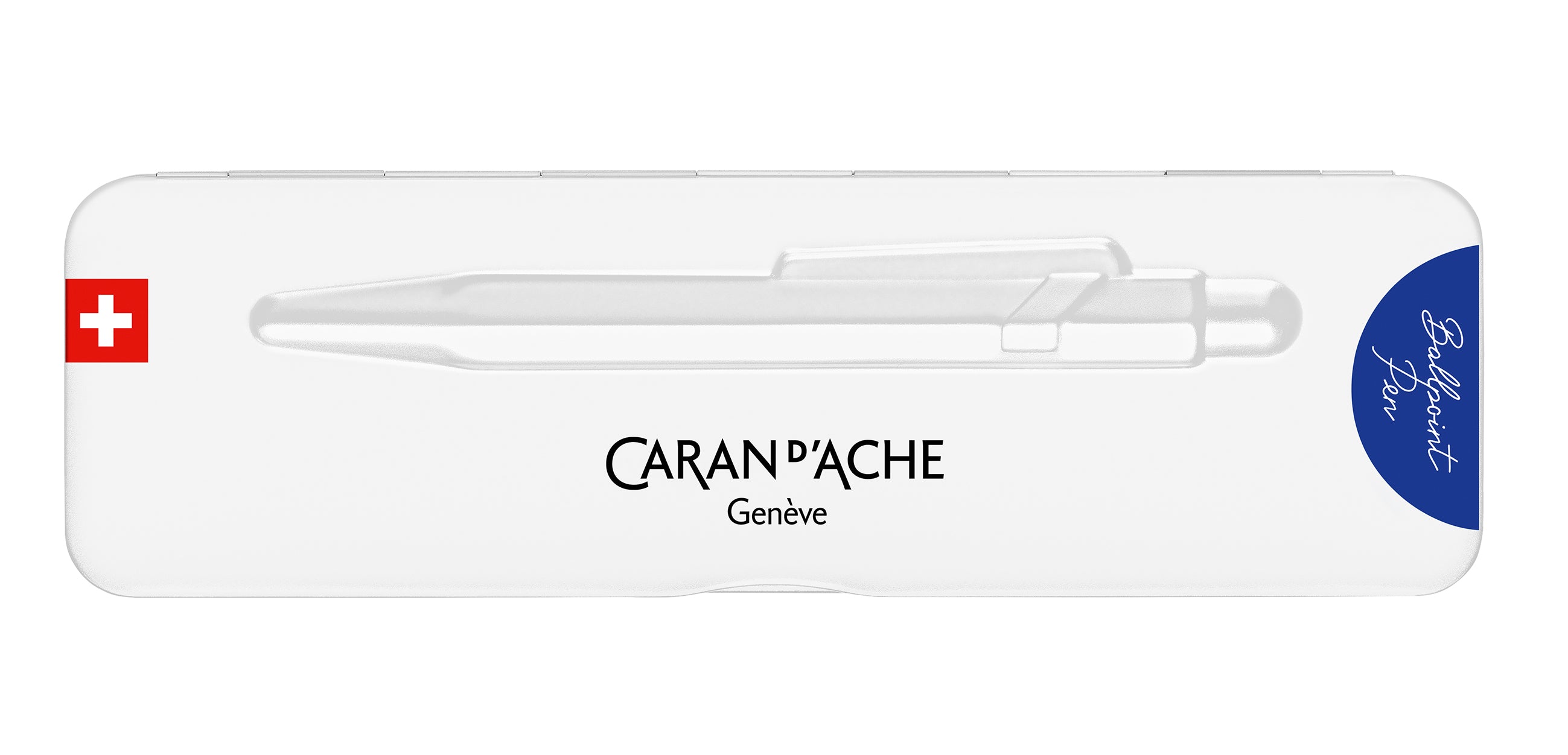 CARAN D'ACHE Stylo à bille 849 Colormat-X 849.635 bleu, Slimpack
