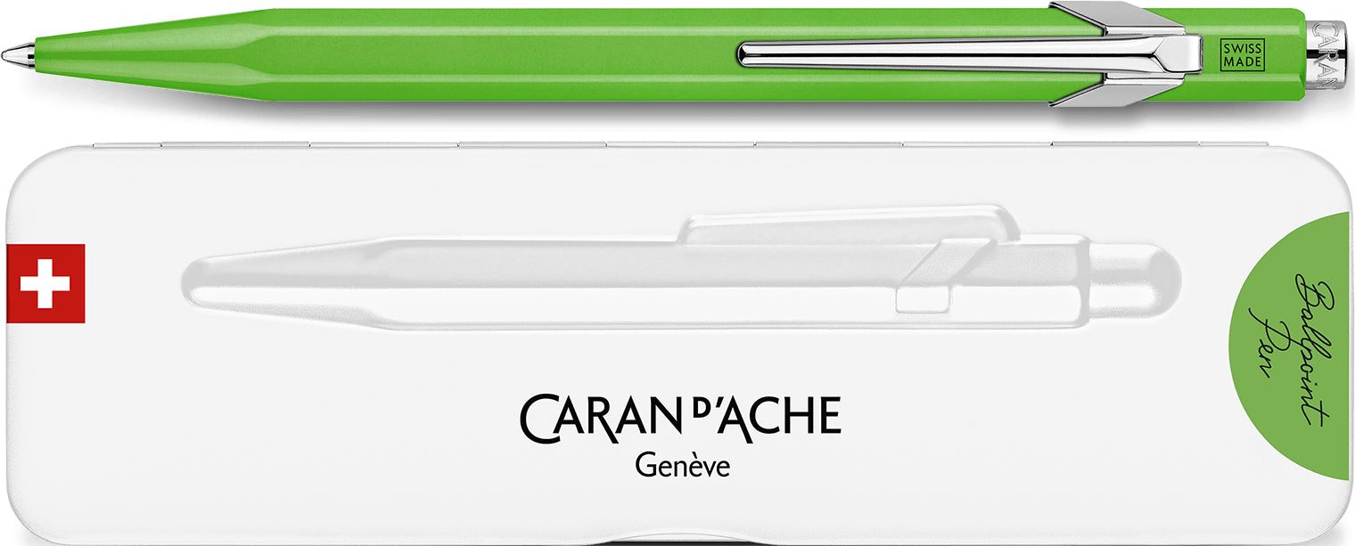 CARAN D'ACHE Stylo à bille 849 Pop Line 849.730 vert, avec boite métal