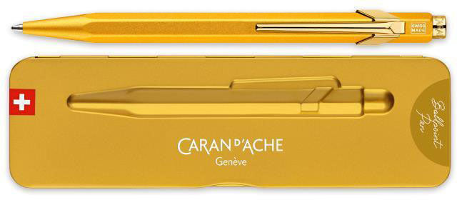 CARAN D'ACHE Stylo à bille 849 GoldBar 849.999 or, avec boite métal