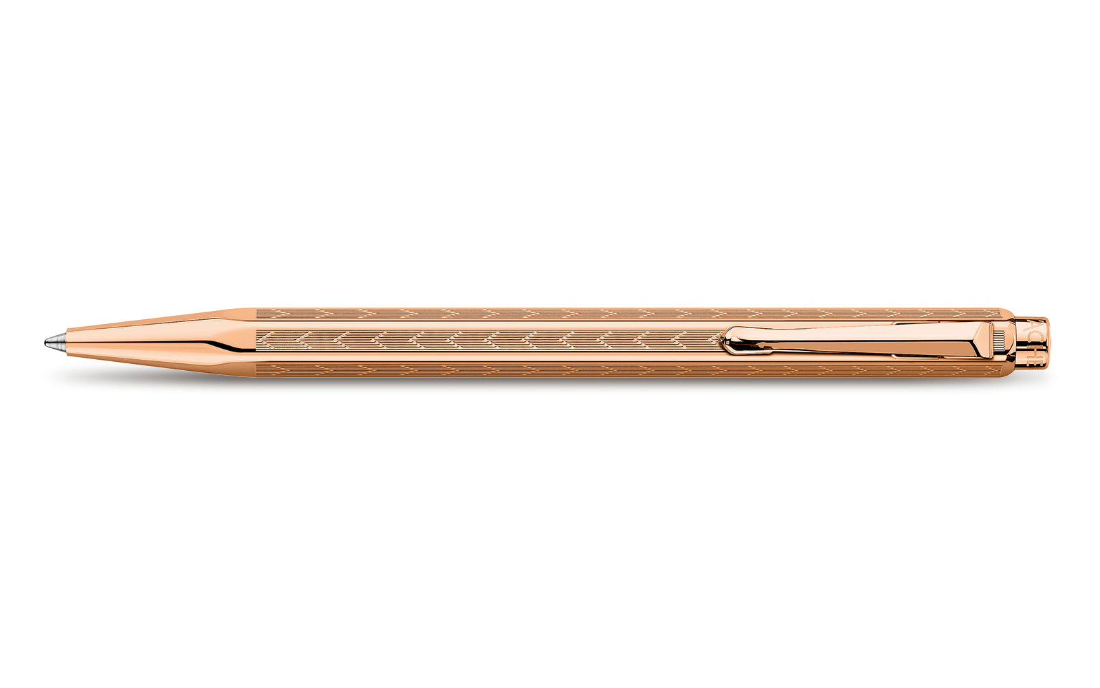 CARAN D'ACHE Stylo à bille Ecridor Chevron 898.207 doré rose