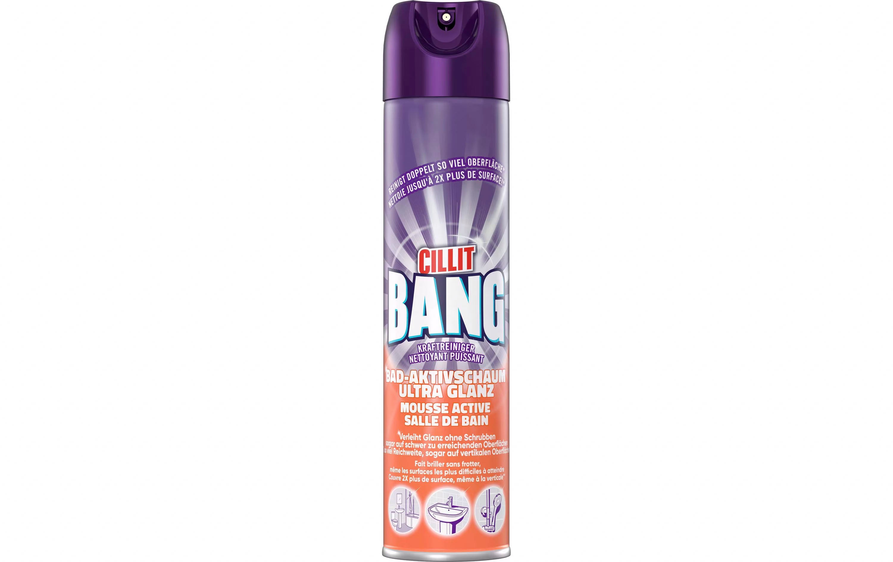 CILLIT BANG Badreiniger Aktivschaum 600ml 330754 Seifenreste und Glanz