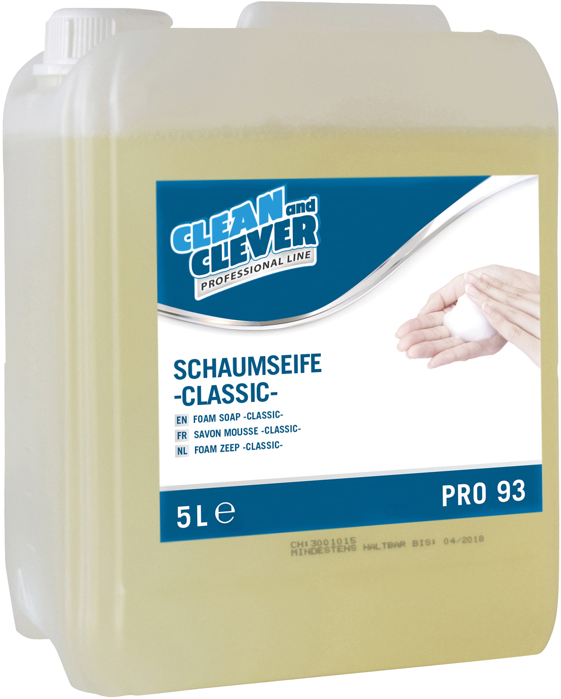 CLEAN AND CLEVER Savon mousse PRO93 5lt 26203 Classic