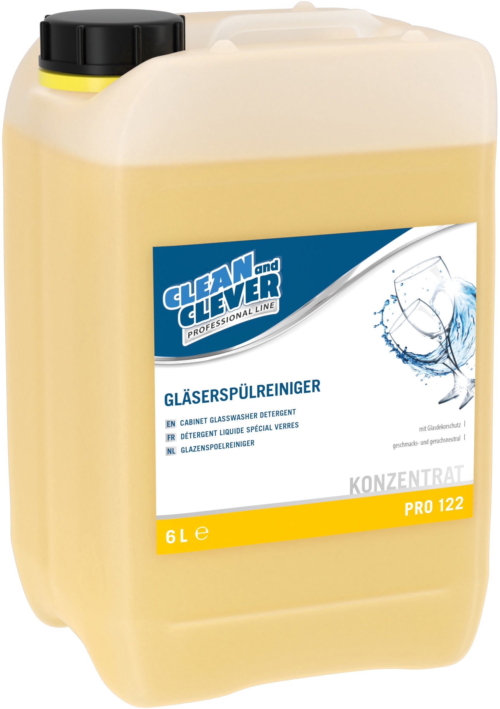 CLEAN AND CLEVER Détergent pour lave-verres 6lt 37407 PRO122
