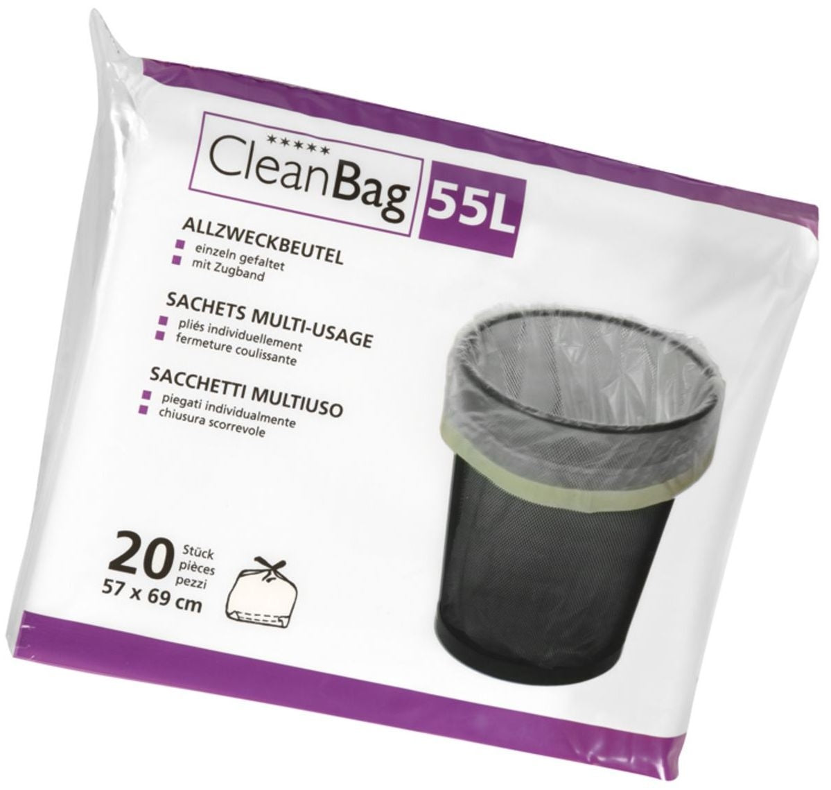 CLEANBAG Sachets multi-usage 2575 55l, 20 pcs.