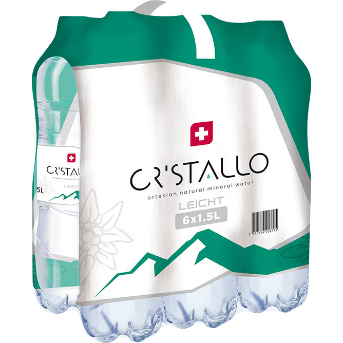 CRISTALLO vert, peu gazéifié, Pet 2083 150 cl, 6 pcs.