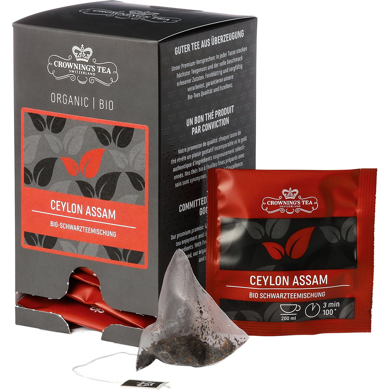 CROWNING'S Bio Ceylon Assam 105543 Pyramide 2g, 15 pcs.