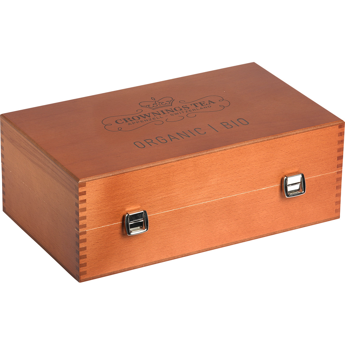 CROWNING'S Boîte à thé bio en bois vide 106367 pour 9 sortes