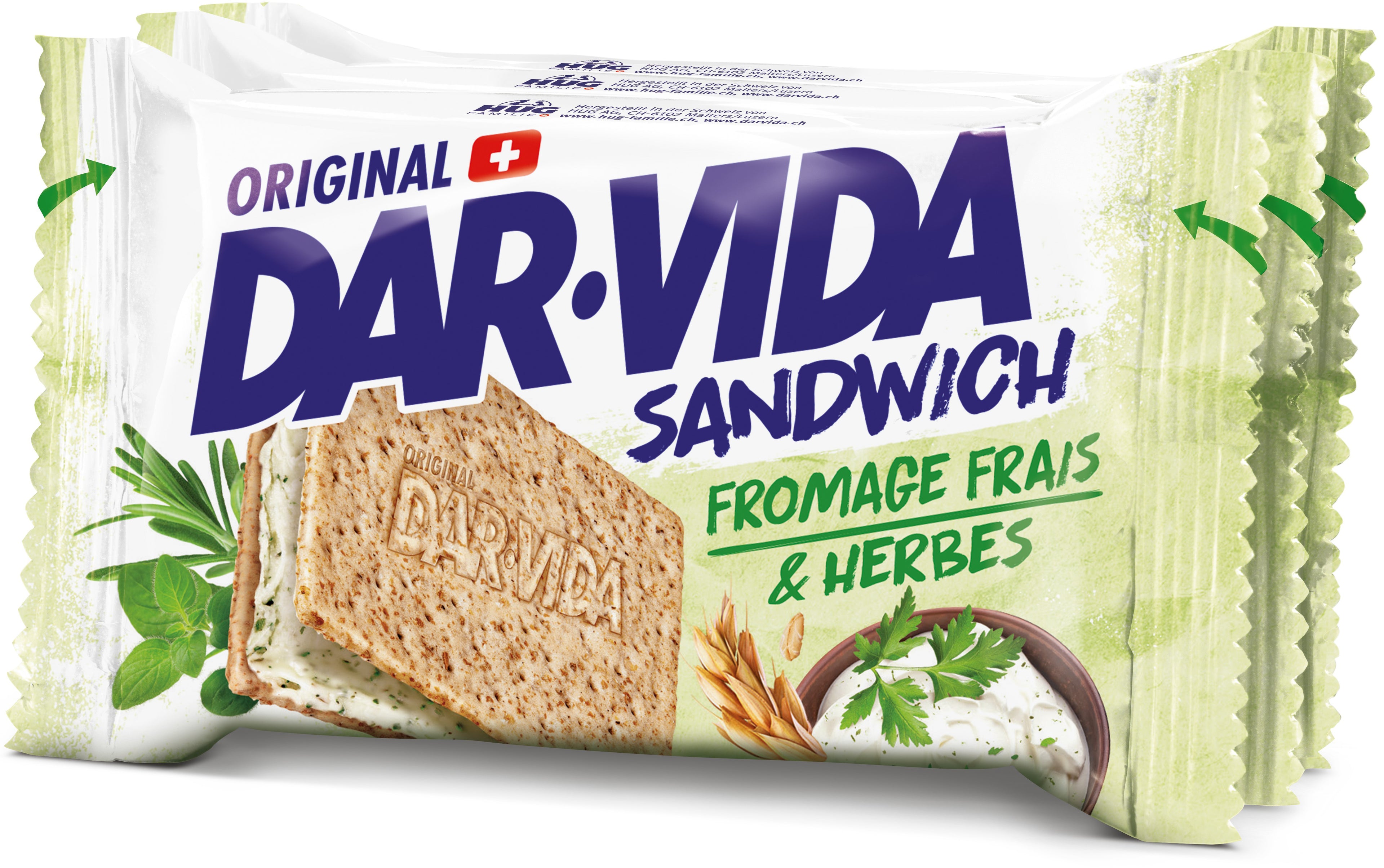 DAR-VIDA Sandwich Fromage frais&Herbes 5362000 65g, 3 pcs.