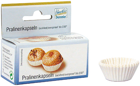 DEMMLER Capsule praliné 2,6x1,6cm 2612122024 blanc 200 pcs.