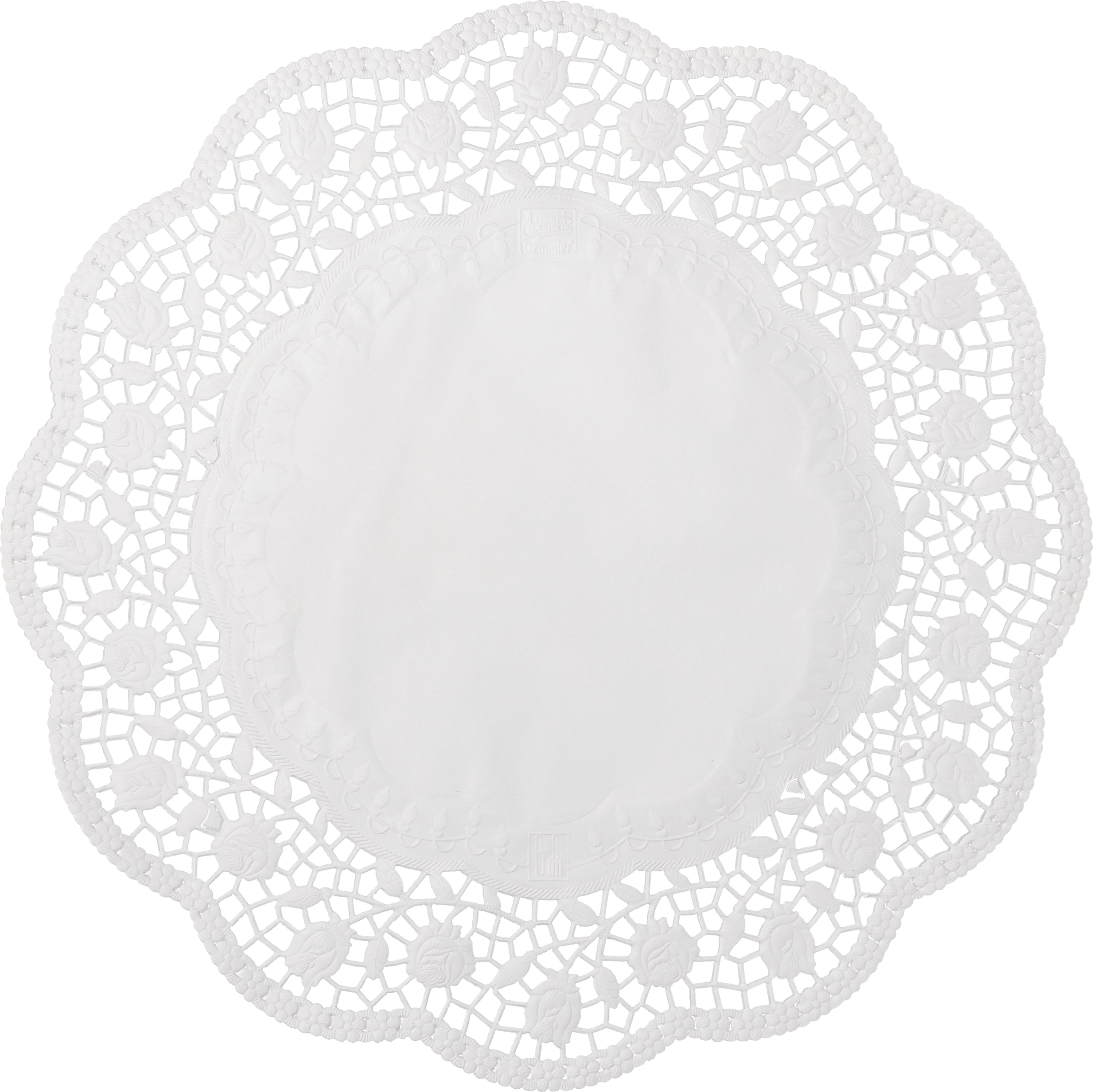 DEMMLER Dentelles gâteau rond 4021100625 40cm, 6 pcs. blanc