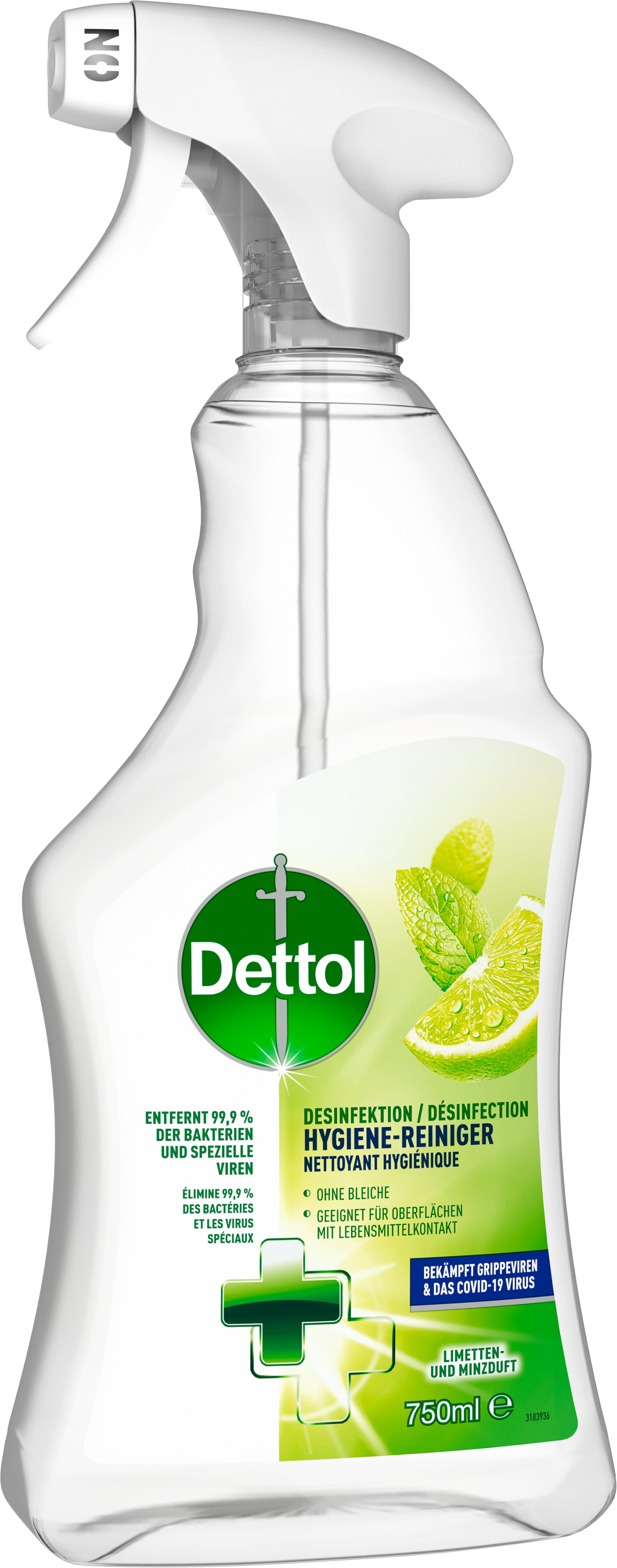DETTOL Désinf. Nettoyant hygiène 3073989 lime & menthe 750ml