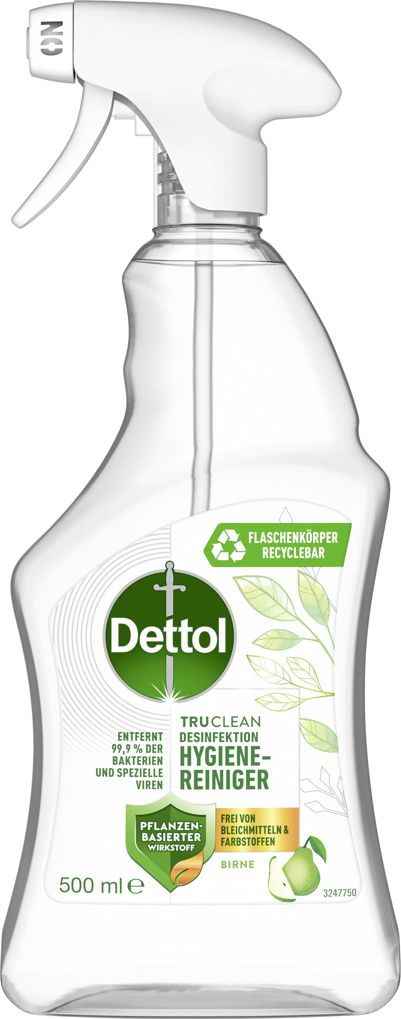 DETTOL Tru Clean nettoyant hygiéniqu 3238286 poire 500ml