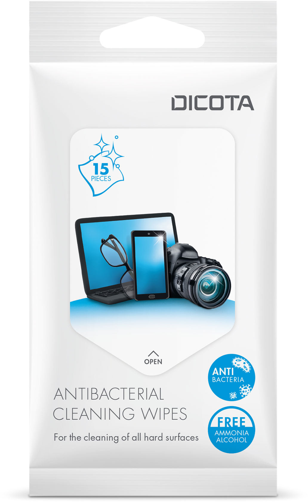 DICOTA Antibacterial Surface D31811 Cleaning Wipes Pack 15 pcs.