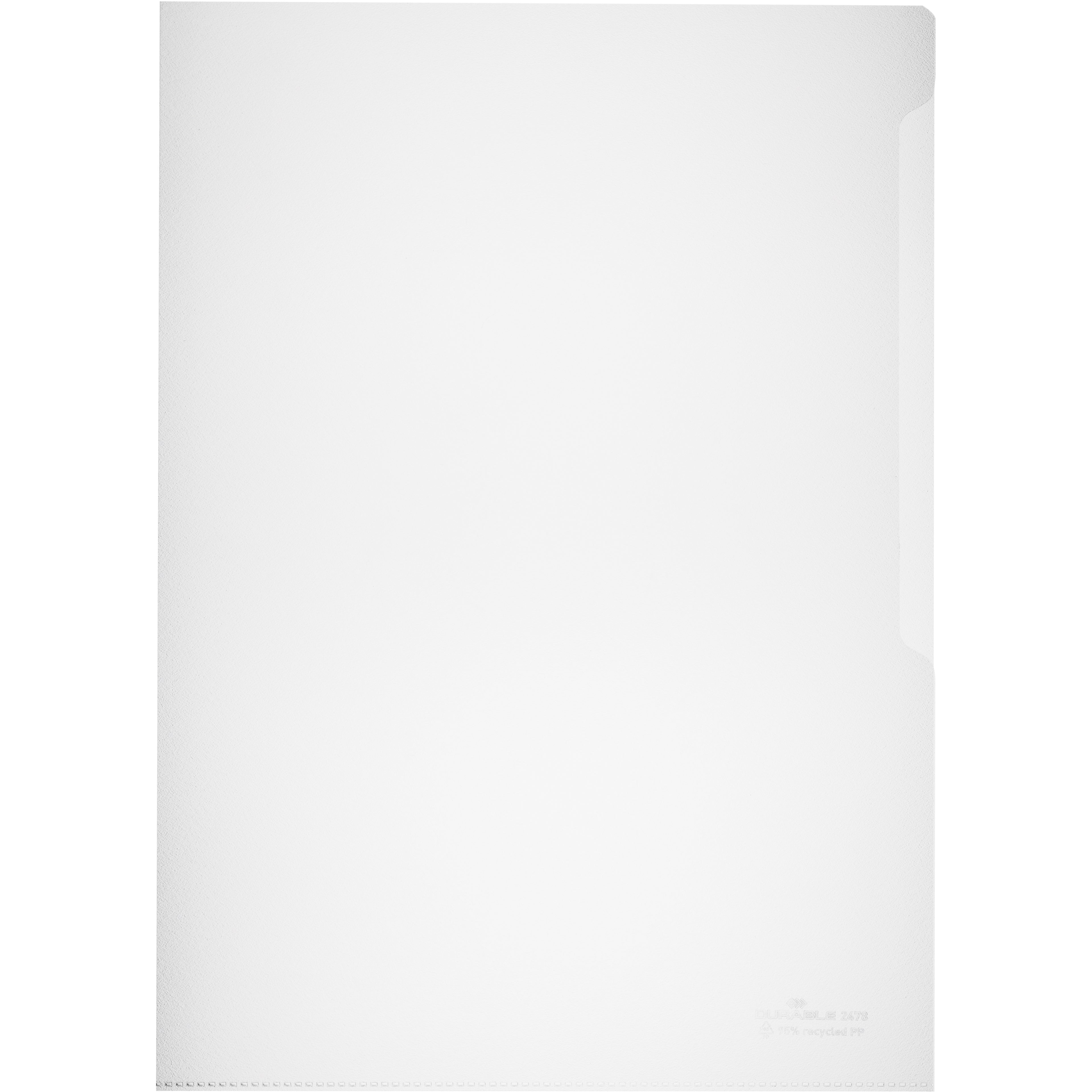 DURABLE Chemises recycling A4 247819 transparent 100 pièces