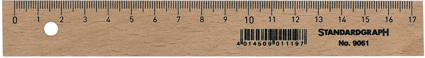 DUX       Règle bois                17cm