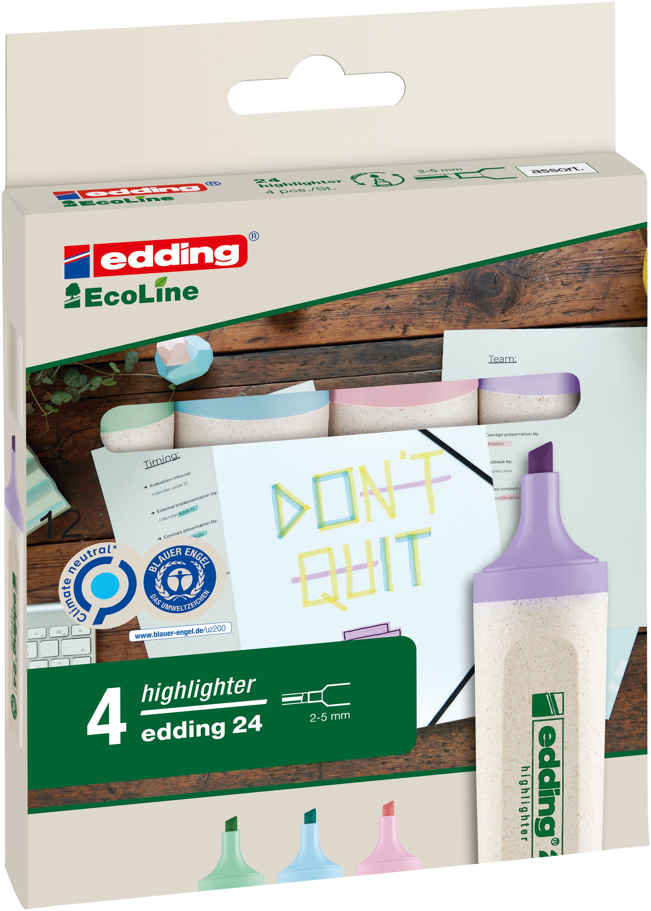 EDDING    Surligneur EcoLine 24    2-5mm
