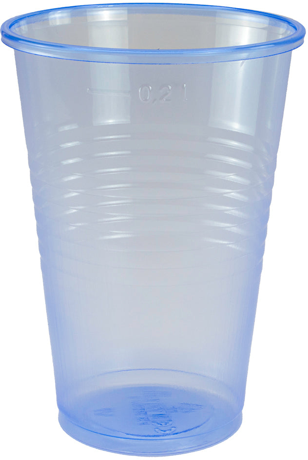 EJS Gobelet à boire 2dl 1114.1006 Bleu Transparent 100 pcs.