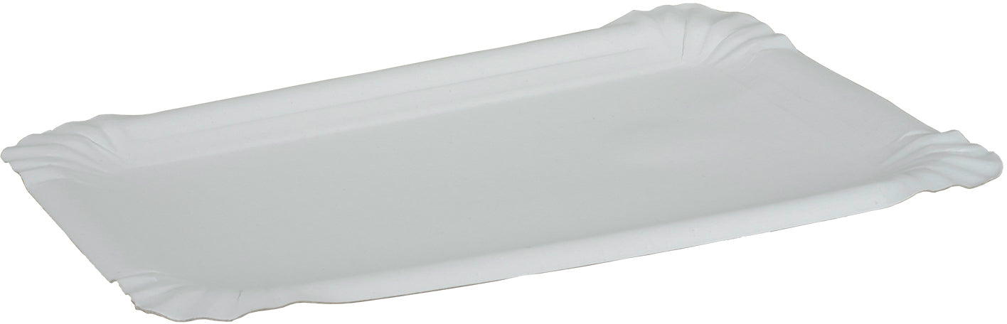 EJS Assiette de saucisses 13x20cm 3141.2007 Carton, blanc 250pcs.